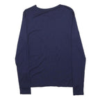NOBODY'S CHILD Womens Navy Plain Cotton Blend Basic Knit Crew Neck Jumper UK 14