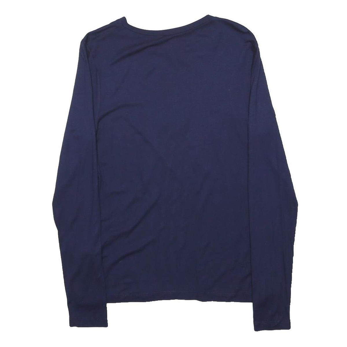 NOBODY'S CHILD Womens Navy Plain Cotton Blend Basic Knit Crew Neck Jumper UK 14