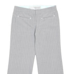 GUESS JEANS Capri Cropped Womens Grey Pinstripe Casual Trousers S W27 Stylish