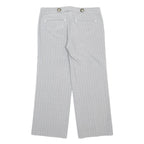 GUESS JEANS Capri Cropped Womens Grey Pinstripe Casual Trousers S W27 Stylish