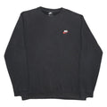 NIKE Mens Black Cotton Blend Crew Neck L Sweatshirt Classic Logo Pullover