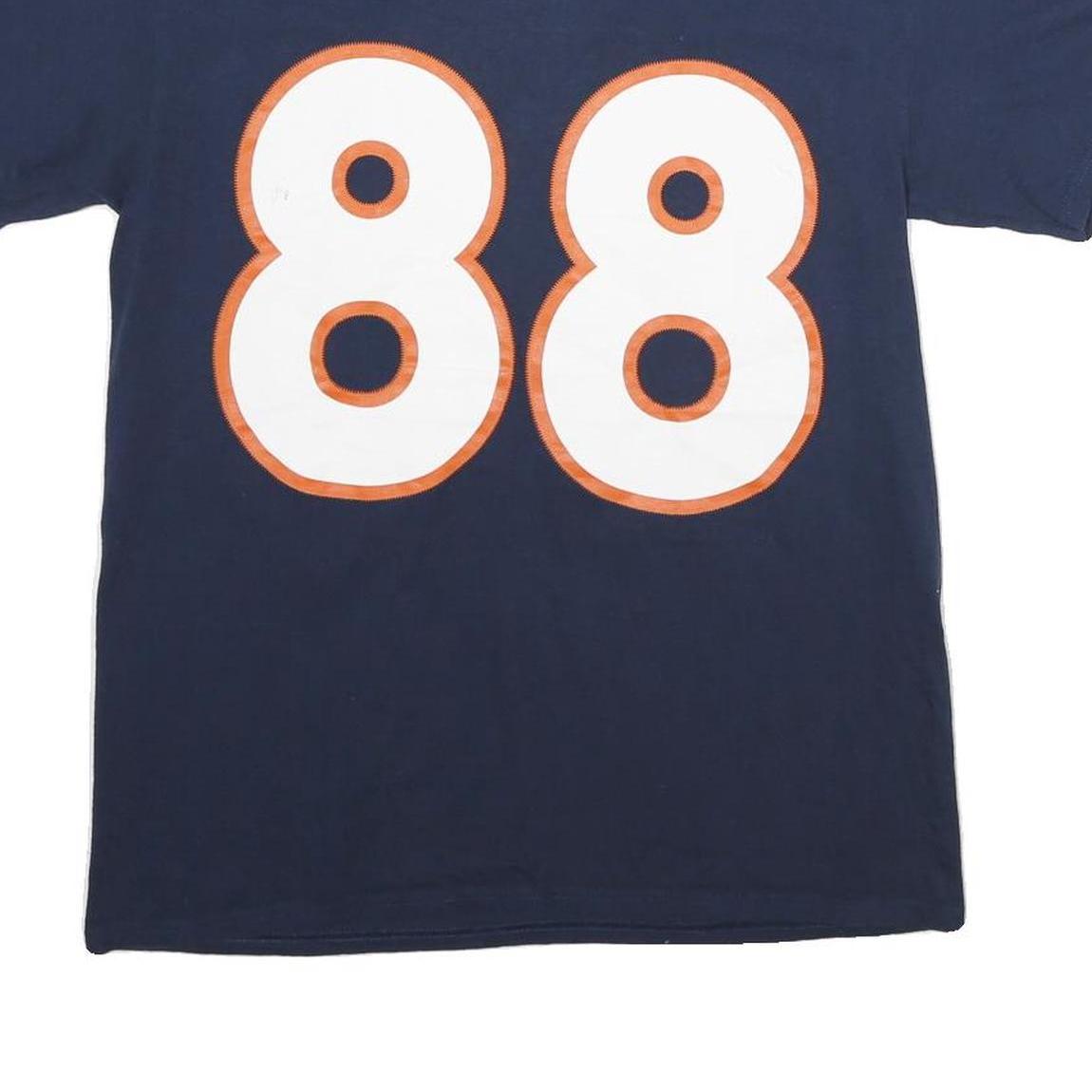 MAJESTIC Mens Blue Denver Broncos Graphic T-Shirt M Short Sleeve Crew Neck NFL