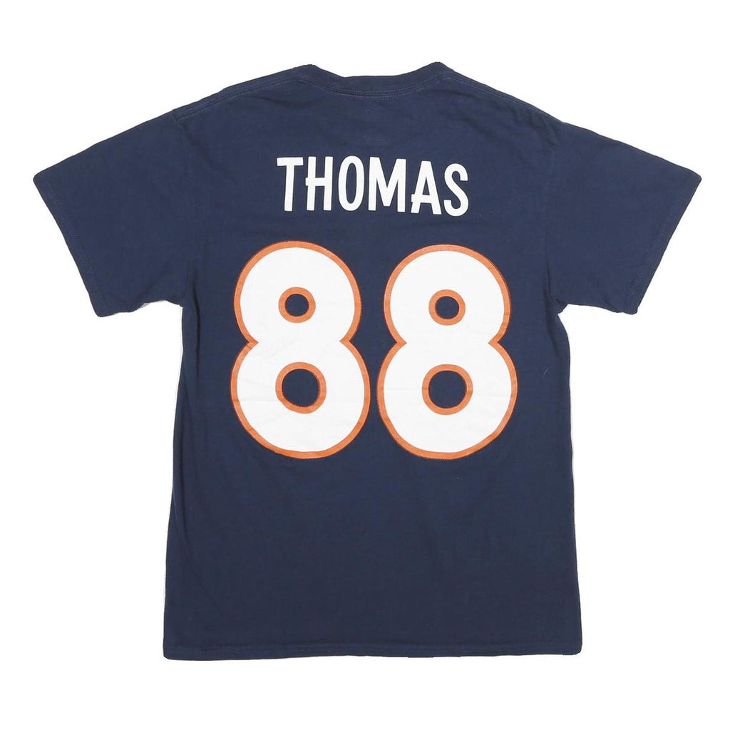 MAJESTIC Mens Blue Denver Broncos Graphic T-Shirt M Short Sleeve Crew Neck NFL