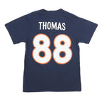 MAJESTIC Mens Blue Denver Broncos Graphic T-Shirt M Short Sleeve Crew Neck NFL