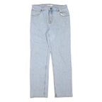 WRANGLER Mens Jeans Blue Regular Straight Denim Light W32 L31 Cotton Blend Zip