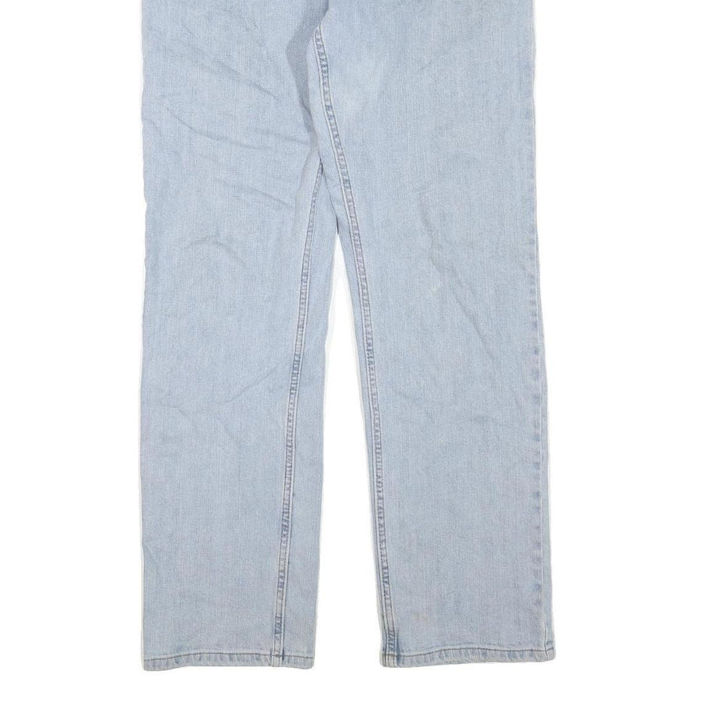 WRANGLER Mens Jeans Blue Regular Straight Denim Light W32 L31 Cotton Blend Zip