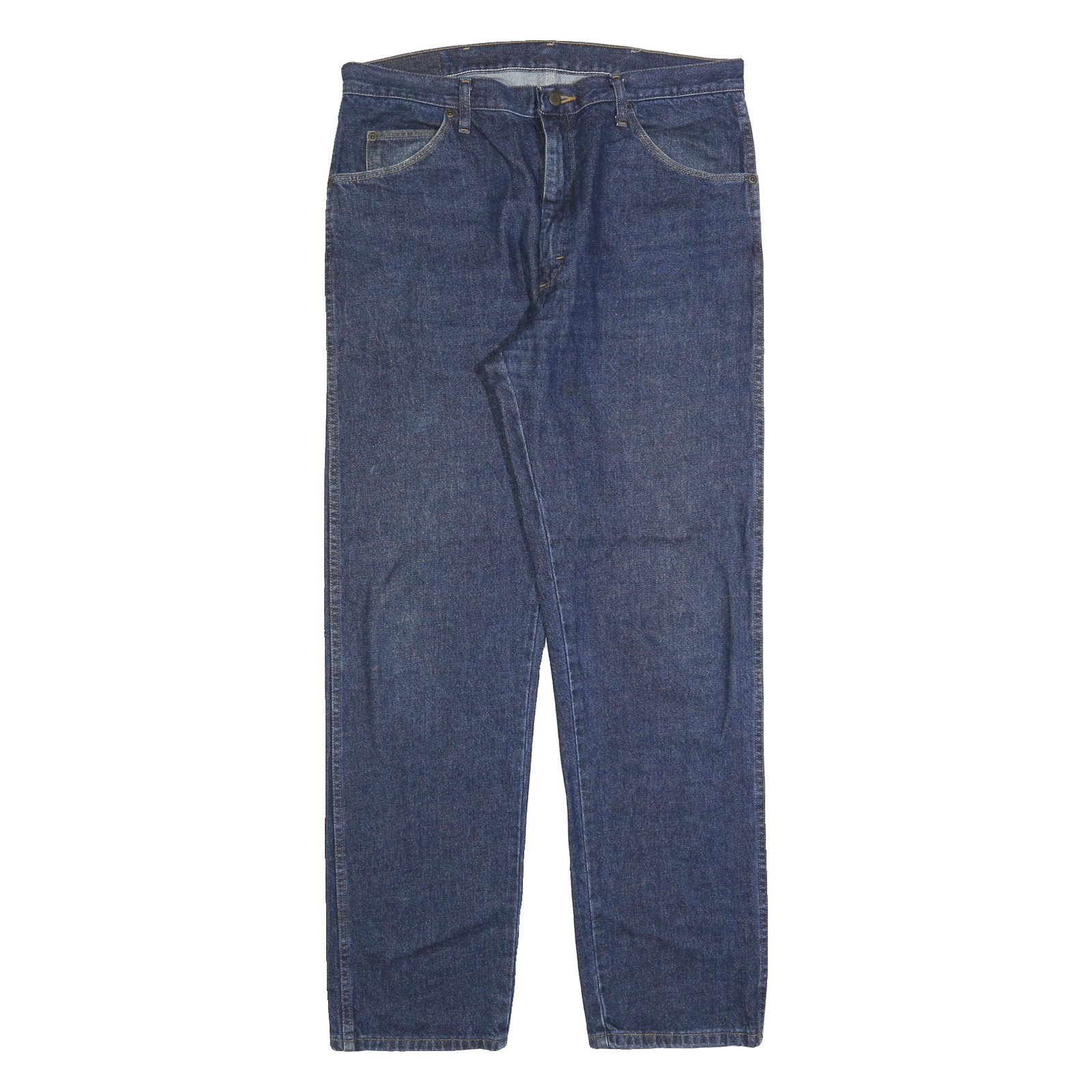 WRANGLER Mens Jeans Blue Regular Straight Denim Medium W36 L32 Classic Zip