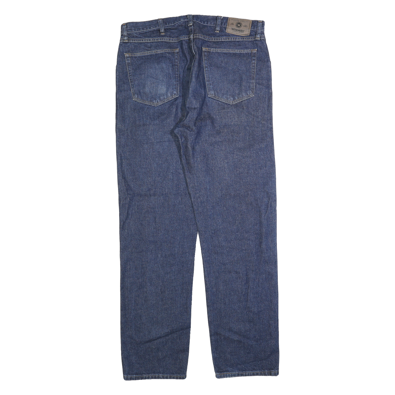 WRANGLER Mens Jeans Blue Regular Straight Denim Medium W36 L32 Classic Zip