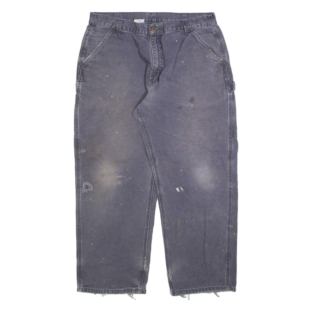 CARHARTT Carpenter Mens Jeans Green Relaxed Straight Stone Wash W38 L30