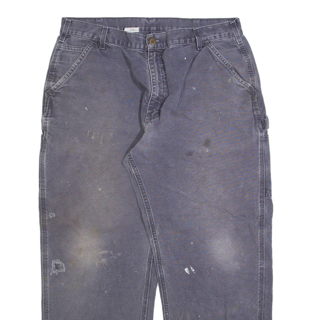 CARHARTT Carpenter Mens Jeans Green Relaxed Straight Stone Wash W38 L30