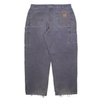 CARHARTT Carpenter Mens Jeans Green Relaxed Straight Stone Wash W38 L30