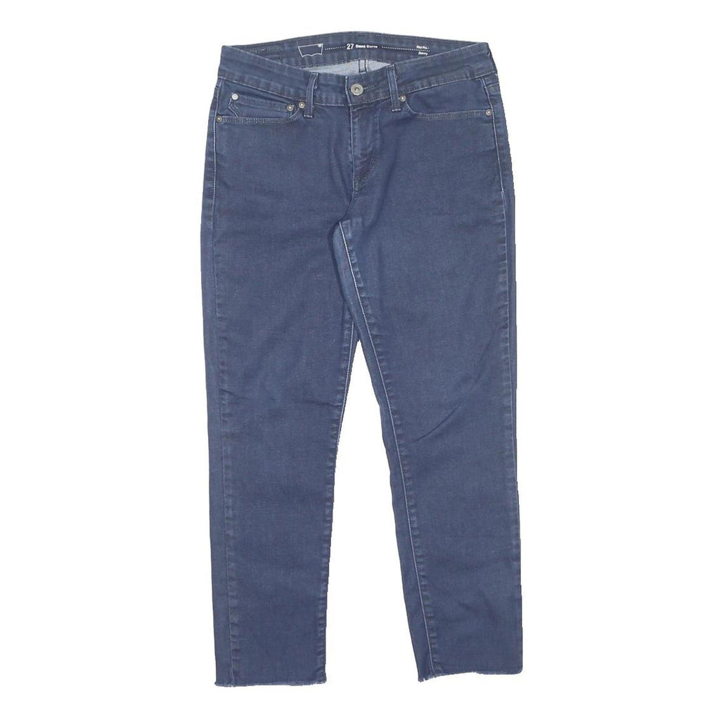 LEVI'S Womens Denim Blue Slim Skinny Trousers W28 L25 Cotton Blend Zip