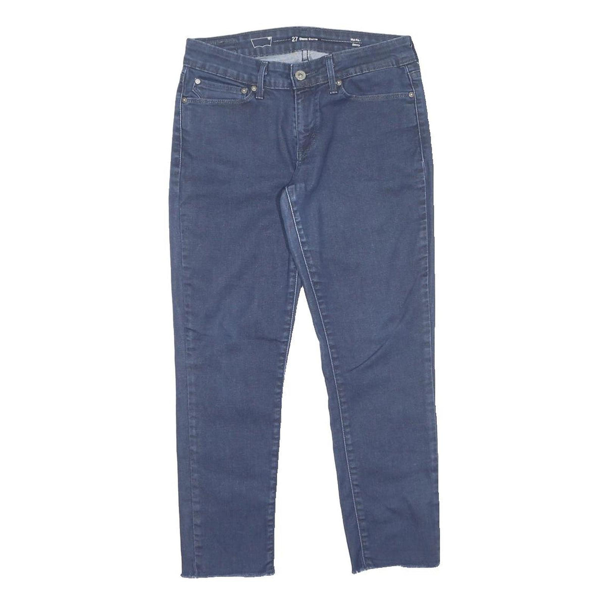 LEVI'S Womens Denim Blue Slim Skinny Trousers W28 L25 Cotton Blend Zip