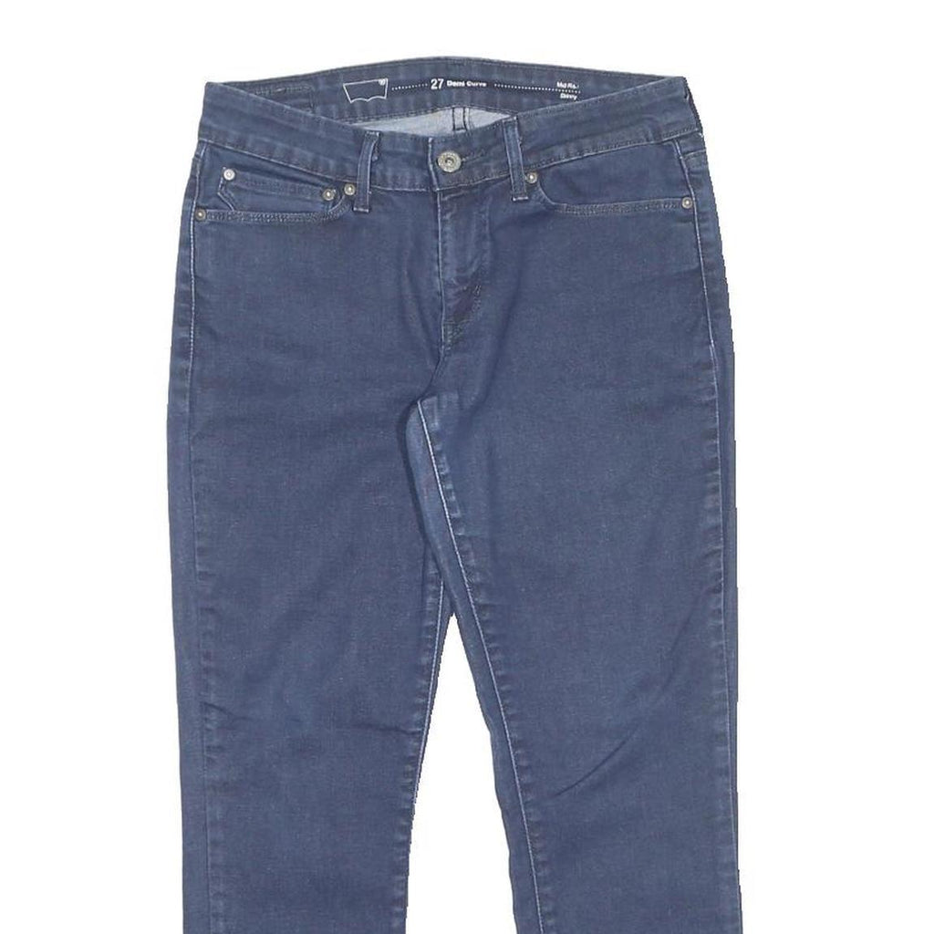 LEVI'S Womens Denim Blue Slim Skinny Trousers W28 L25 Cotton Blend Zip