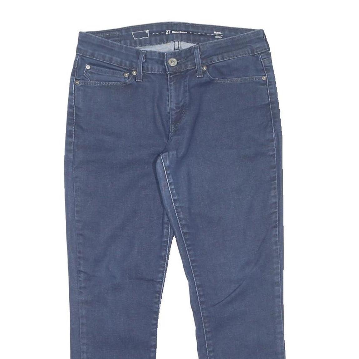 LEVI'S Womens Denim Blue Slim Skinny Trousers W28 L25 Cotton Blend Zip