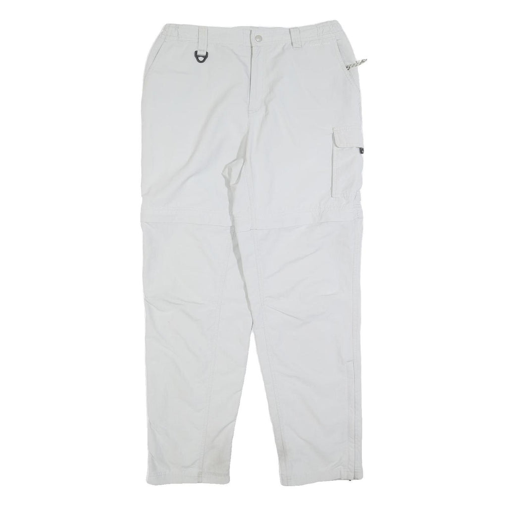 COLUMBIA Womens Polyester Blend White Regular Straight Trousers W32 L30 Outdoor