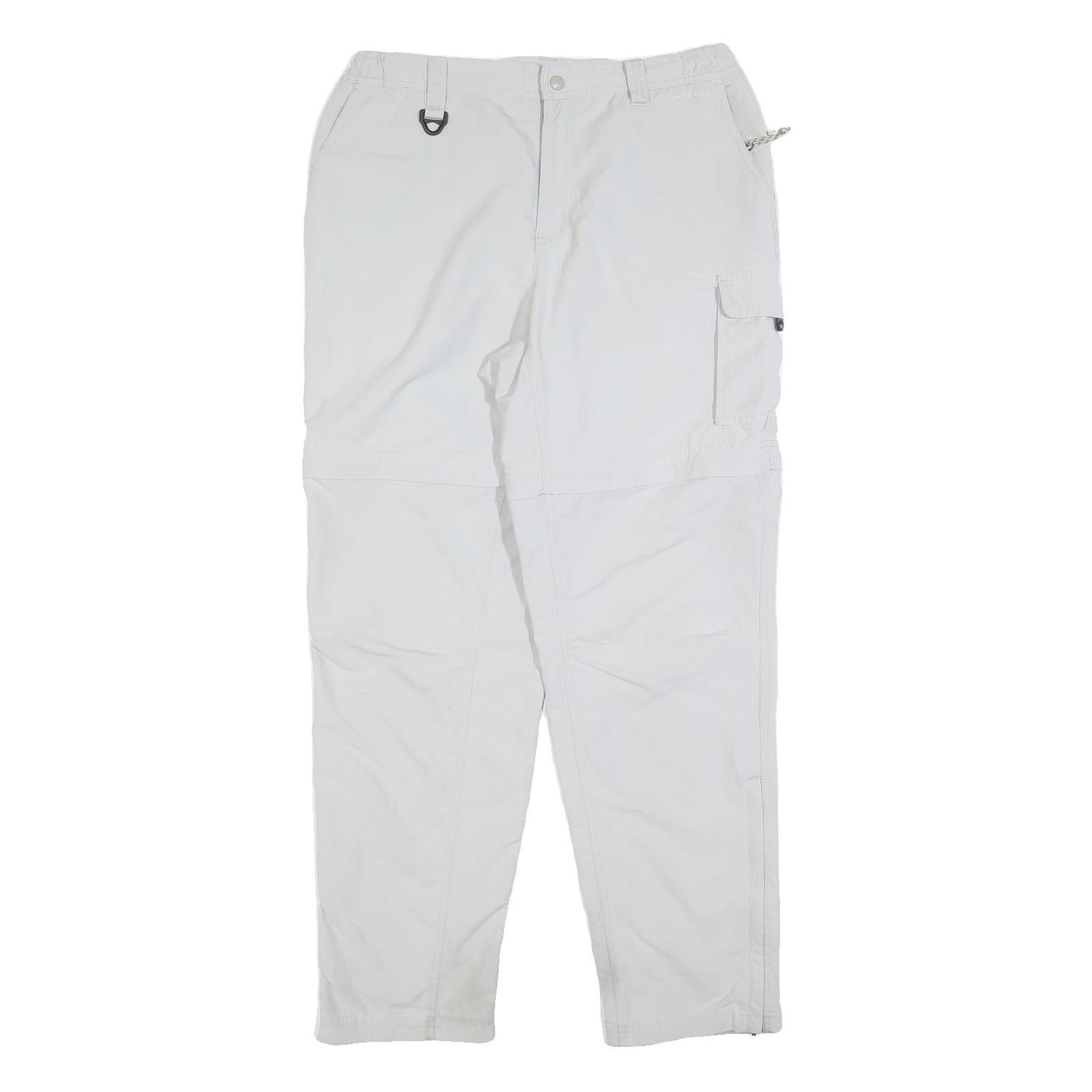 COLUMBIA Womens Polyester Blend White Regular Straight Trousers W32 L30 Outdoor