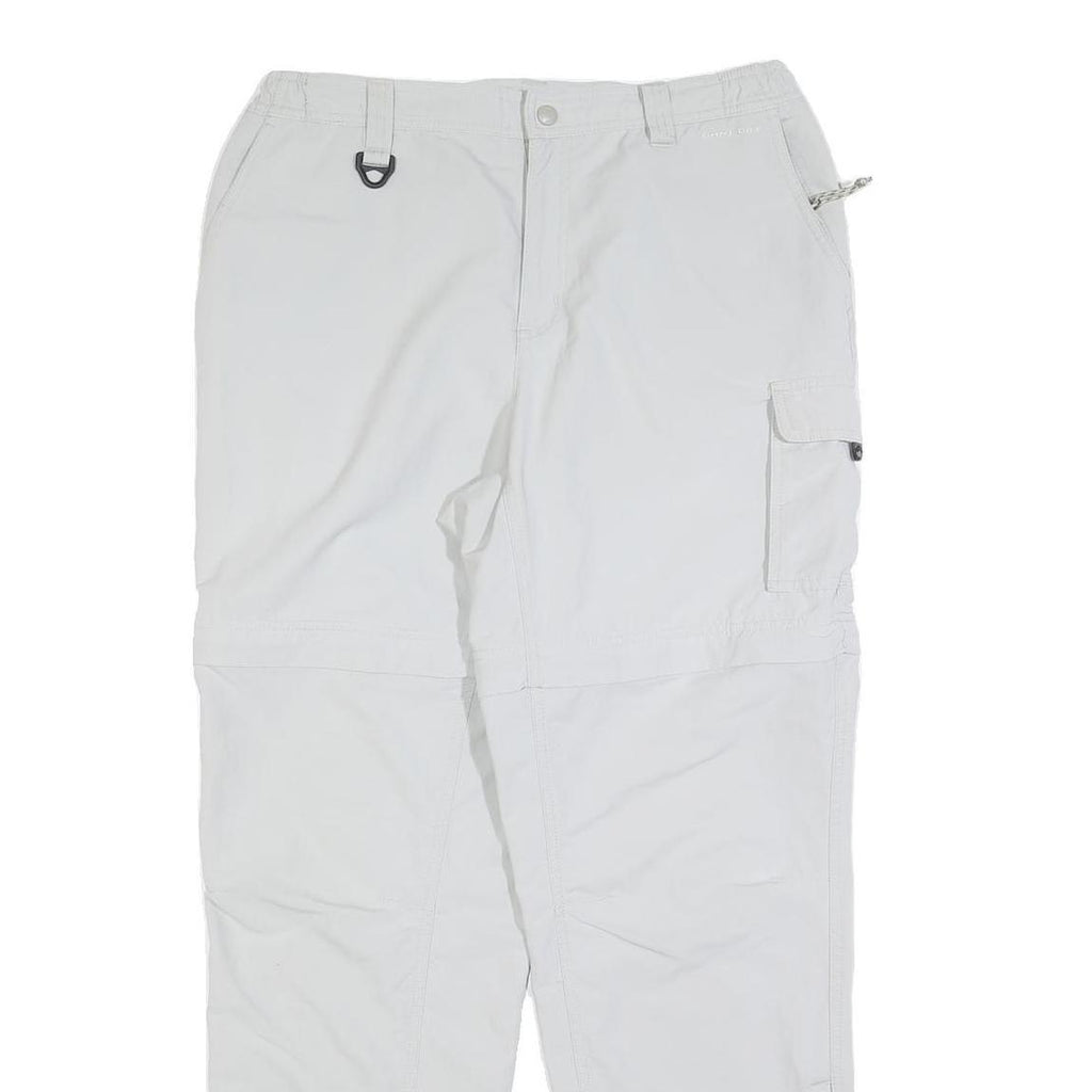 COLUMBIA Womens Polyester Blend White Regular Straight Trousers W32 L30 Outdoor