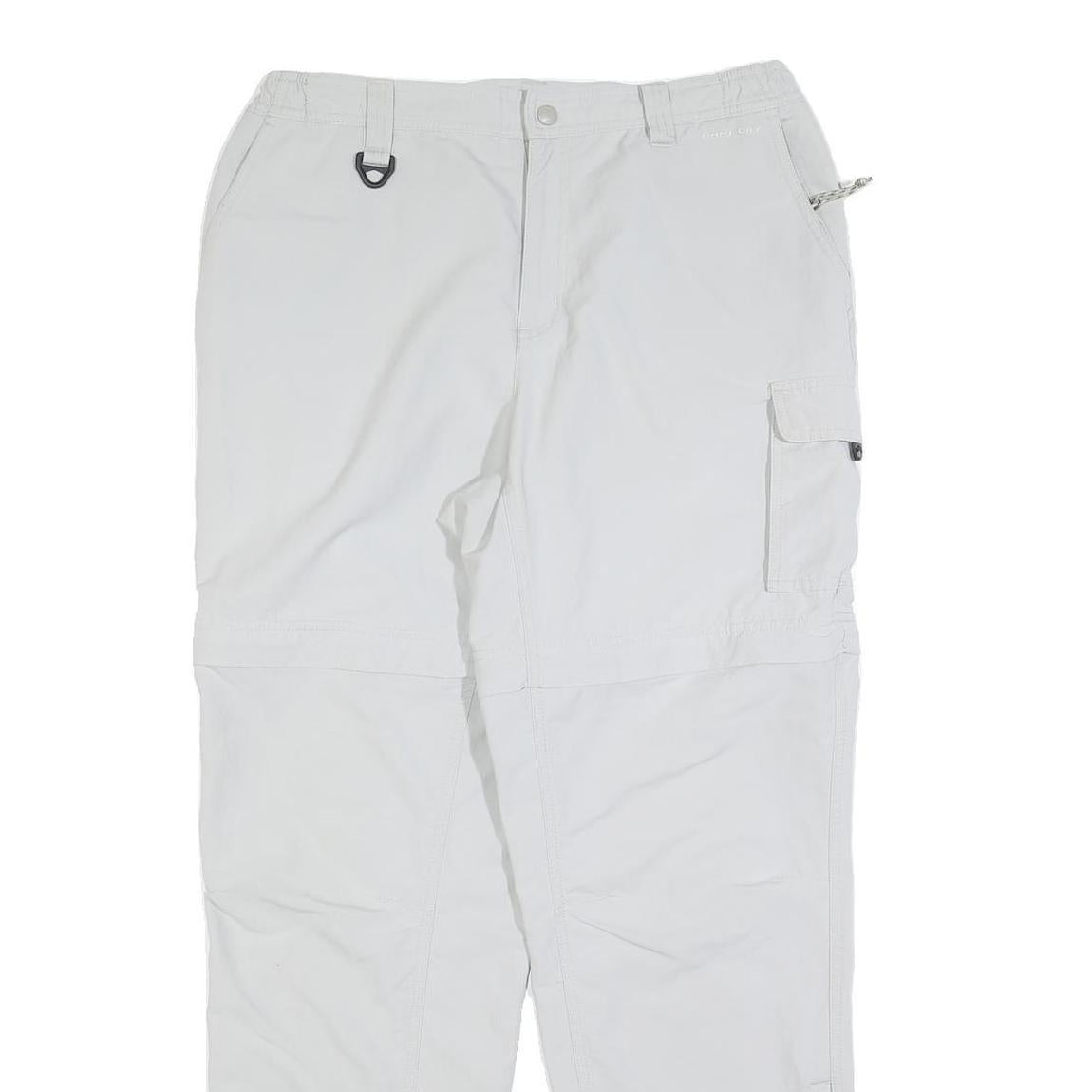 COLUMBIA Womens Polyester Blend White Regular Straight Trousers W32 L30 Outdoor