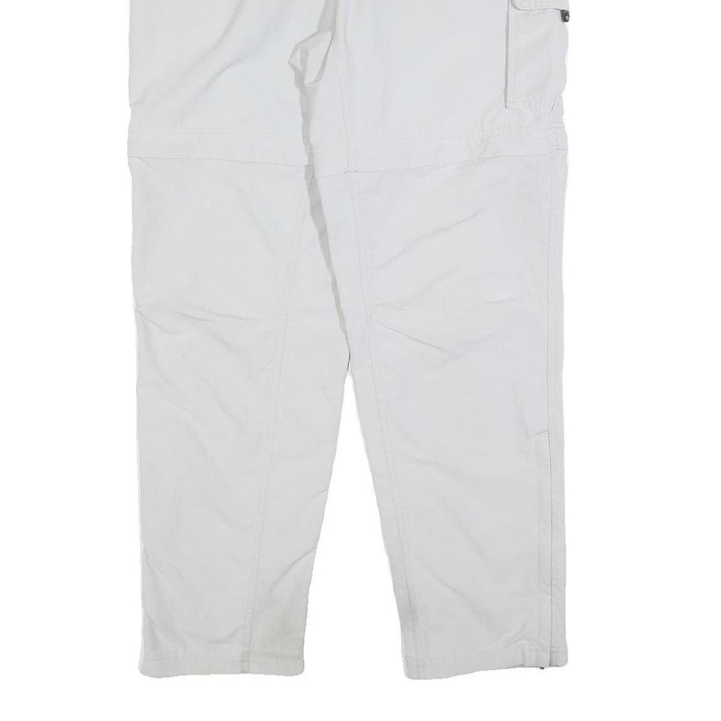 COLUMBIA Womens Polyester Blend White Regular Straight Trousers W32 L30 Outdoor