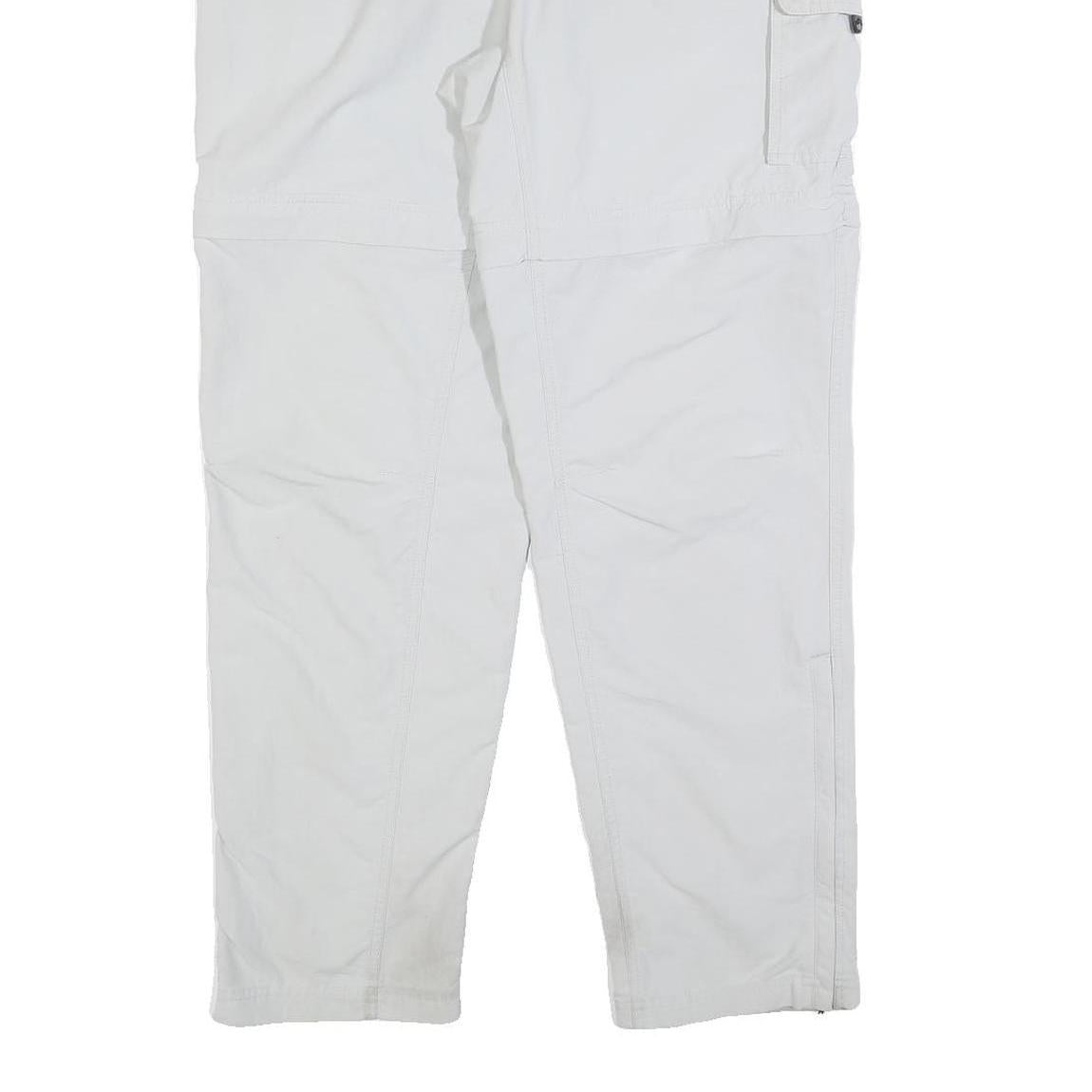 COLUMBIA Womens Polyester Blend White Regular Straight Trousers W32 L30 Outdoor