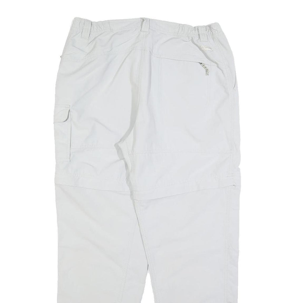 COLUMBIA Womens Polyester Blend White Regular Straight Trousers W32 L30 Outdoor