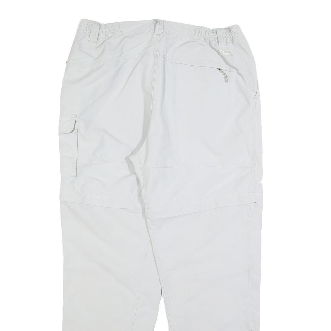 COLUMBIA Womens Polyester Blend White Regular Straight Trousers W32 L30 Outdoor