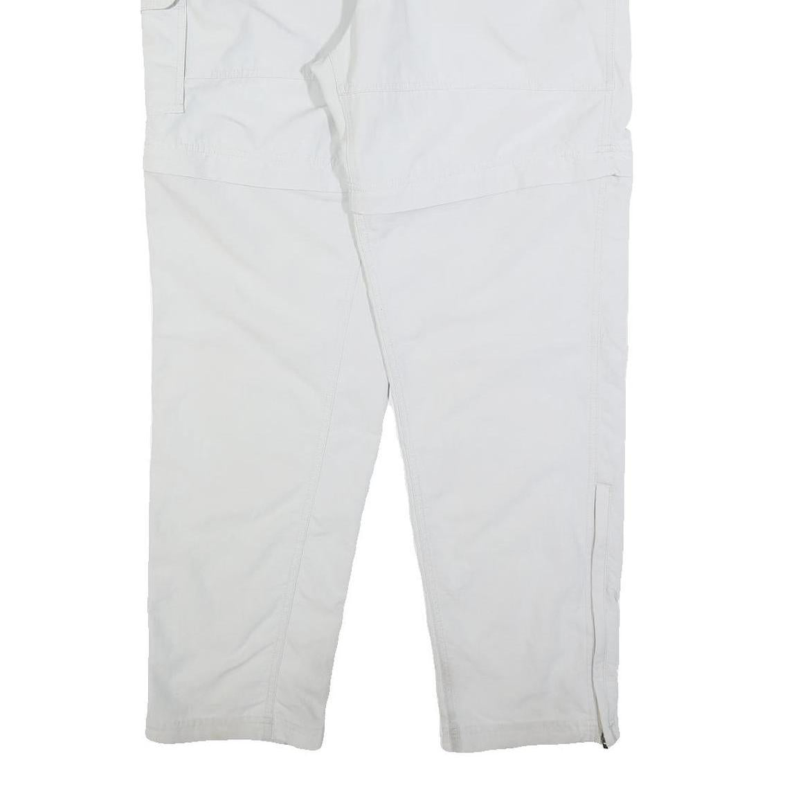 COLUMBIA Womens Polyester Blend White Regular Straight Trousers W32 L30 Outdoor