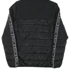 CHAMPION Mens Black Zip Jacket XS Polyester Blend Puffer Logo Tape Hooded