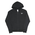 REEBOK Womens Black Cotton Blend Full Zip Hoodie S Gym Sports Casual Sweatshirt