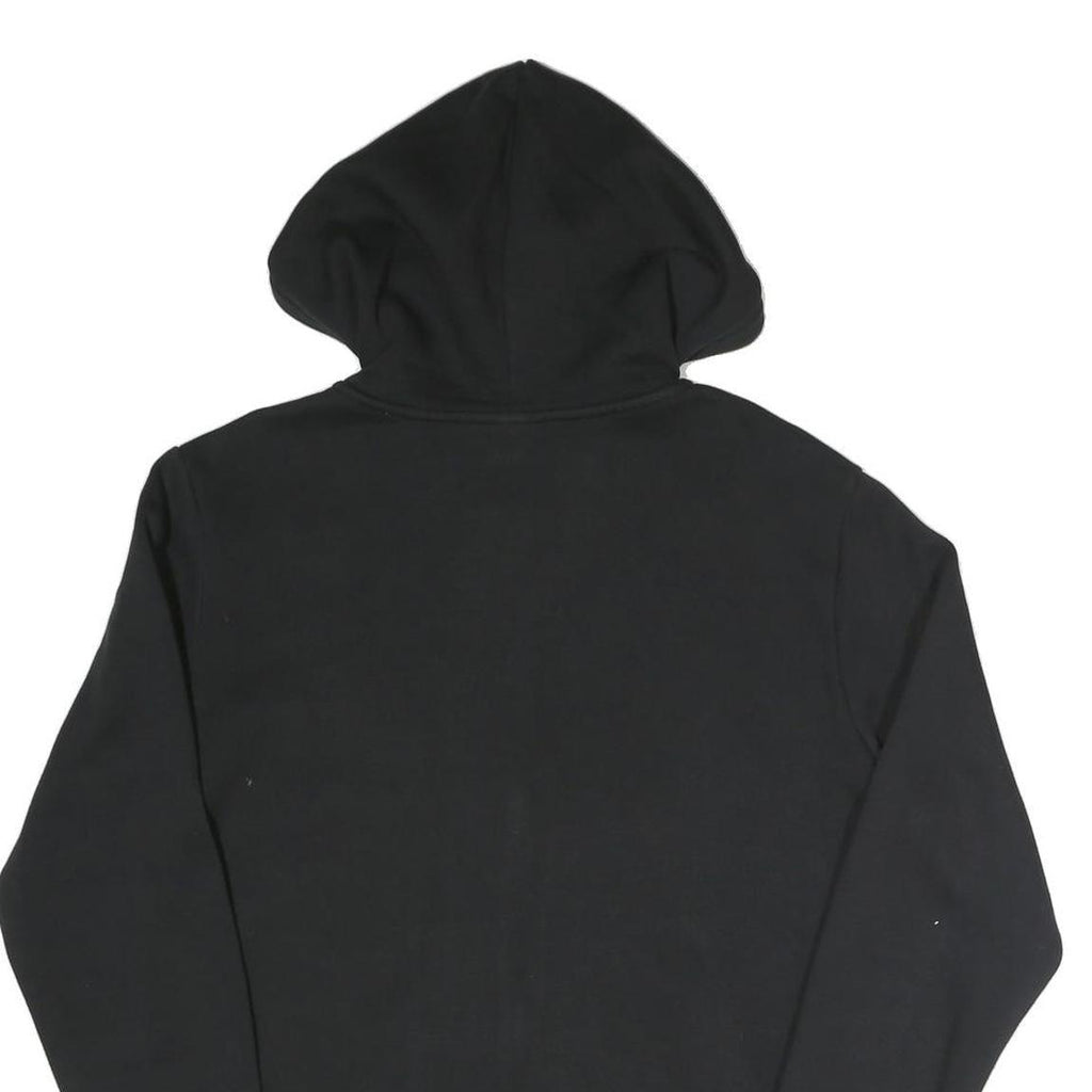 REEBOK Womens Black Cotton Blend Full Zip Hoodie S Gym Sports Casual Sweatshirt