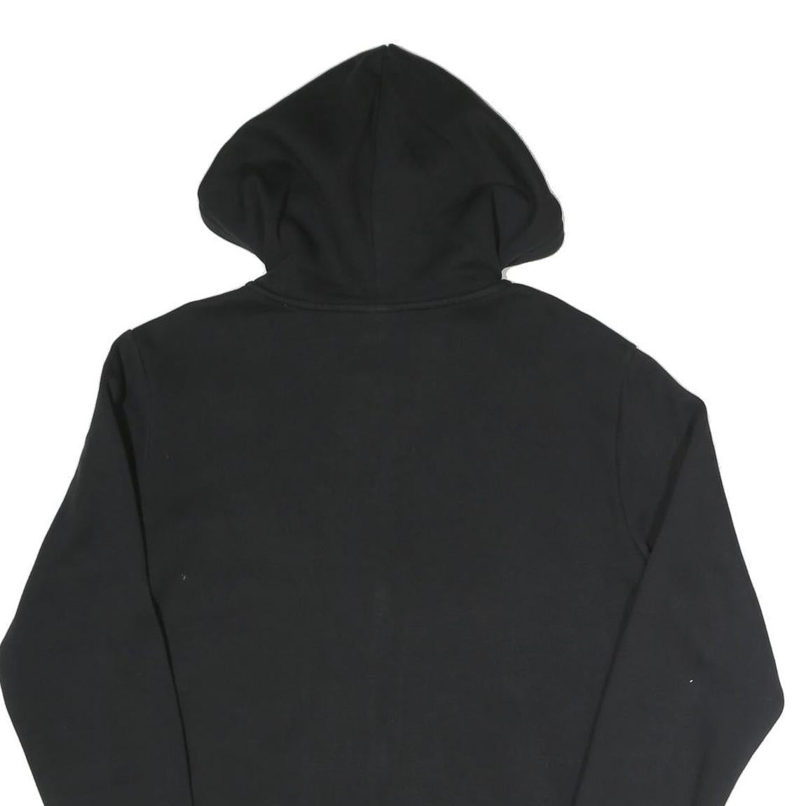 REEBOK Womens Black Cotton Blend Full Zip Hoodie S Gym Sports Casual Sweatshirt