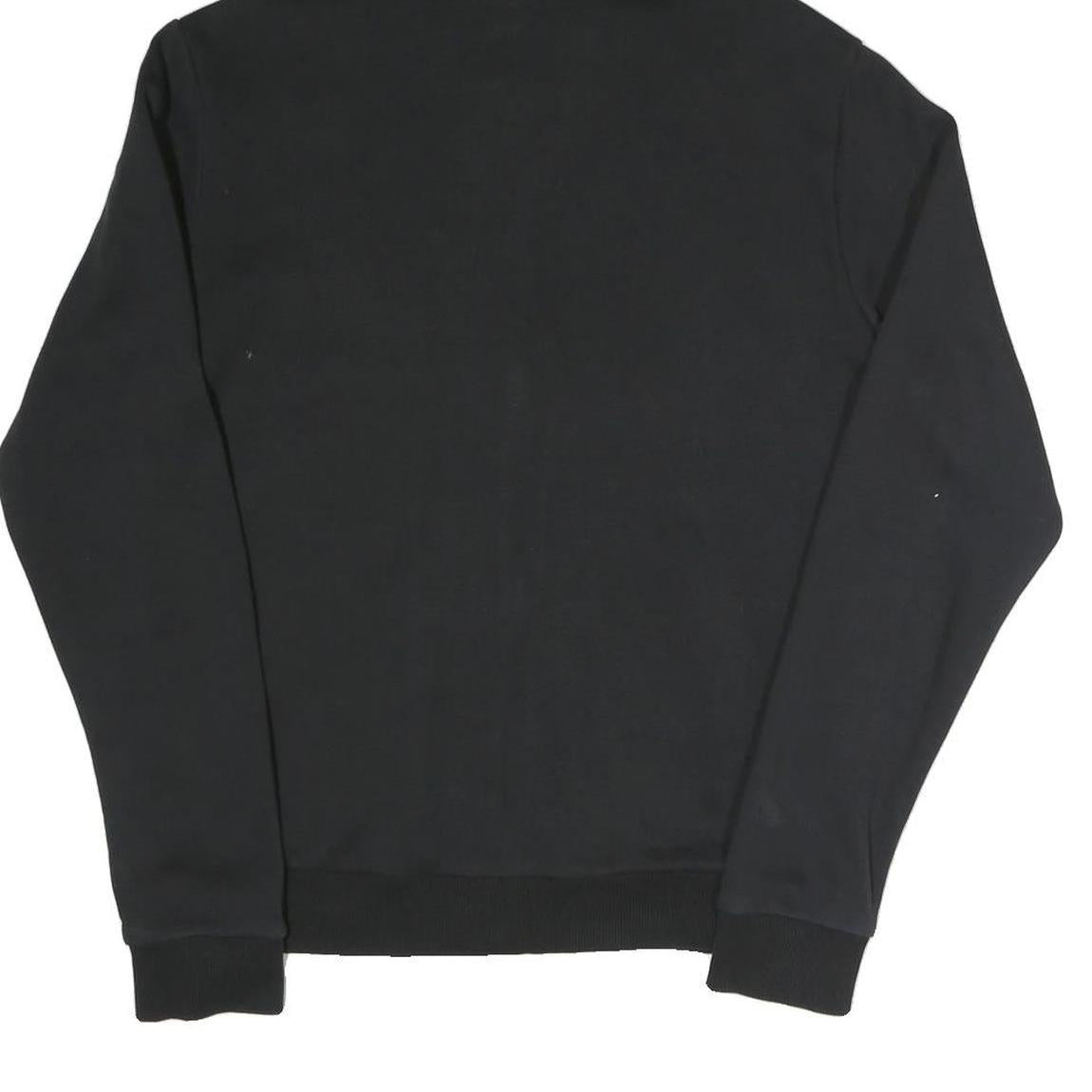 REEBOK Womens Black Cotton Blend Full Zip Hoodie S Gym Sports Casual Sweatshirt