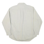 COLOURS Mens White Casual Cotton Blend Button Down Shirt L Long Sleeve