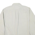 COLOURS Mens White Casual Cotton Blend Button Down Shirt L Long Sleeve
