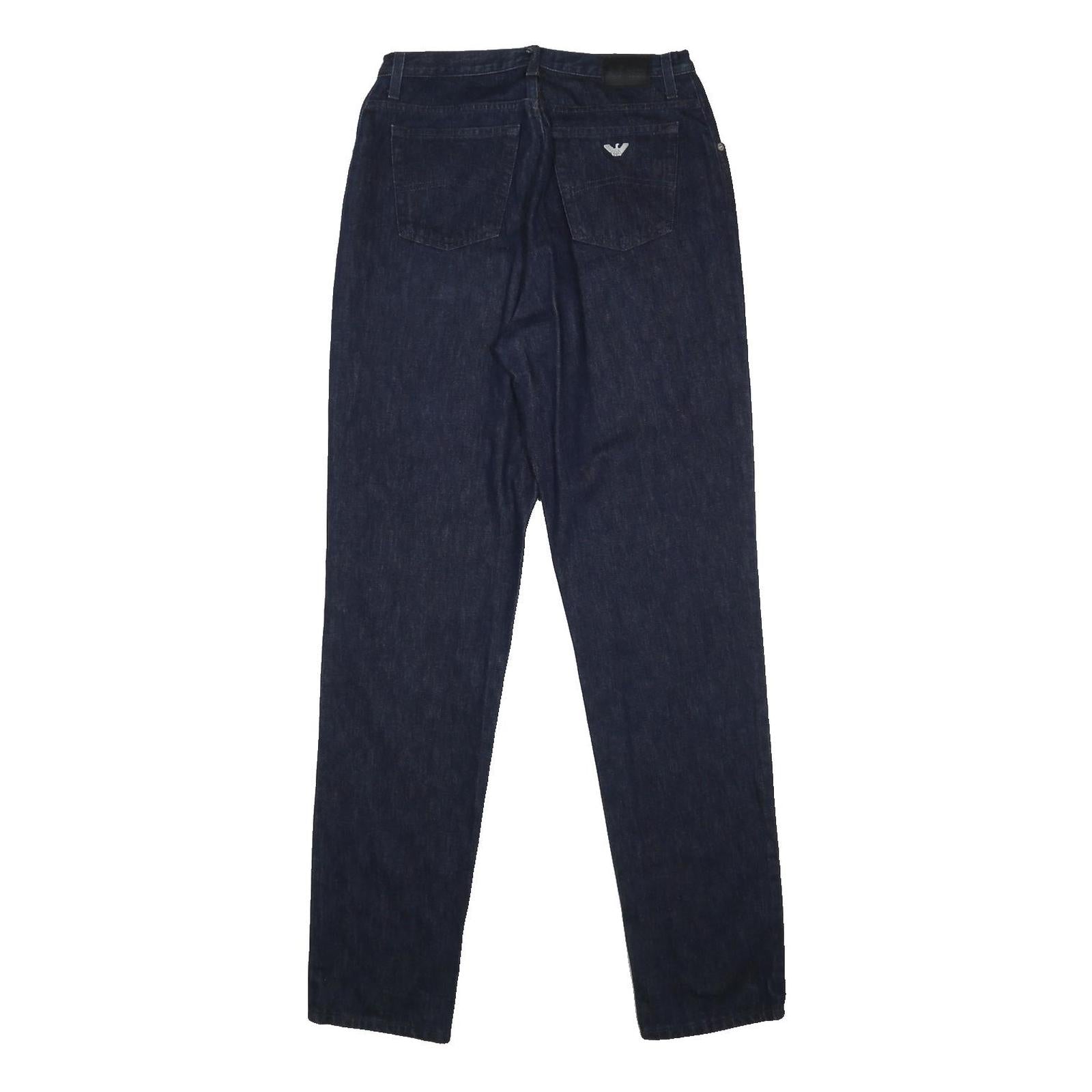 ARMANI JEANS Mens Regular Fit Button Denim Dark Blue Jeans W30 L33 Classic Style