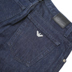 ARMANI JEANS Mens Regular Fit Button Denim Dark Blue Jeans W30 L33 Classic Style