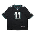 NIKE Mens Black & Green Philadelphia Eagles 11 Wentz Football Shirt 2XL Short