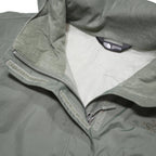 THE NORTH FACE Womens Green Outdoor Jacket L Polyester Blend Zip Hooded Plain