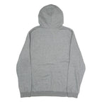 PUMA Mens Grey Hoodie L Cotton Pullover Sweatshirt Logo Front Pocket