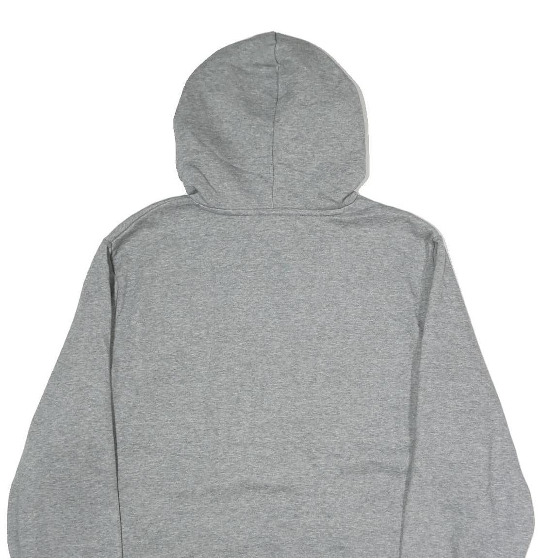 PUMA Mens Grey Hoodie L Cotton Pullover Sweatshirt Logo Front Pocket