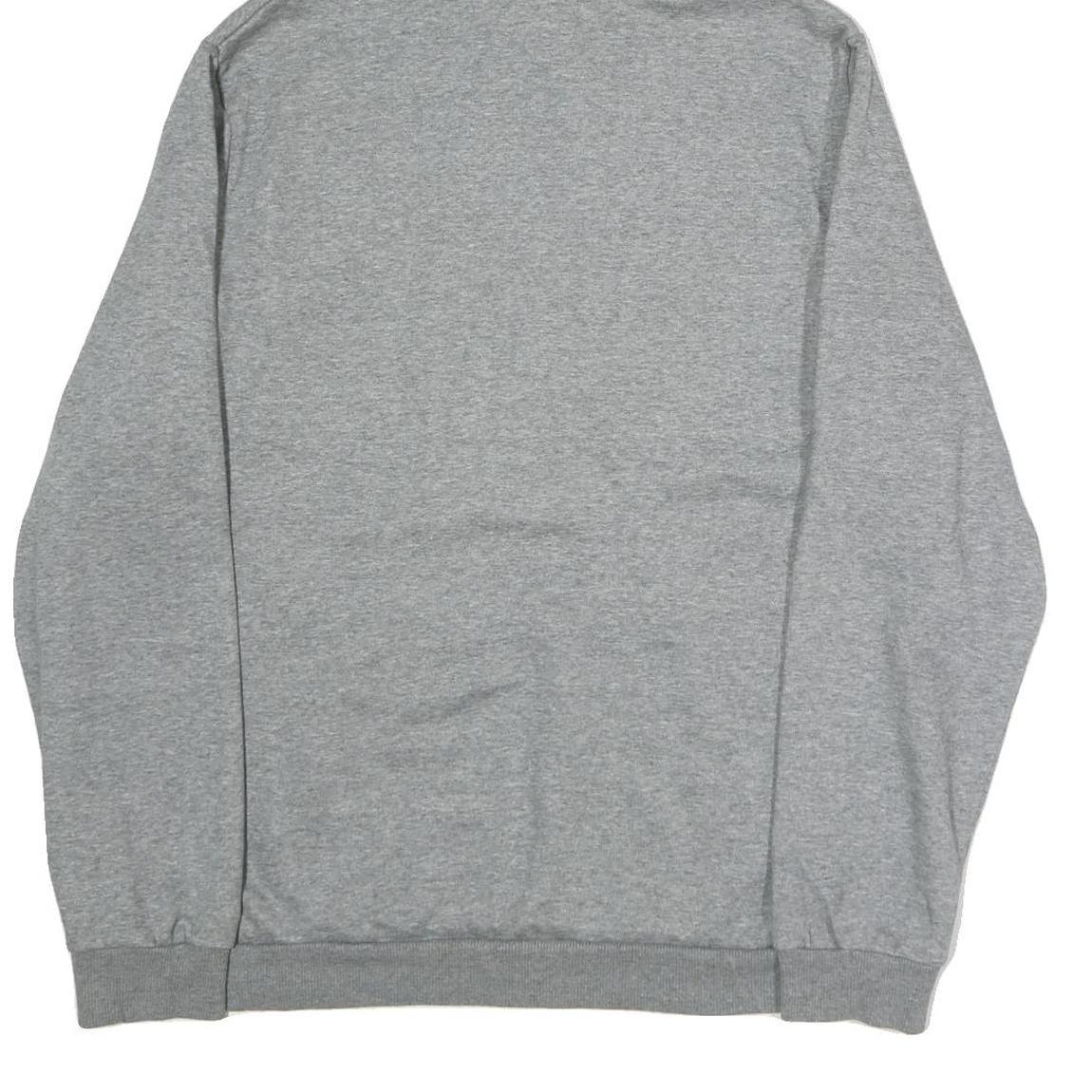 PUMA Mens Grey Hoodie L Cotton Pullover Sweatshirt Logo Front Pocket