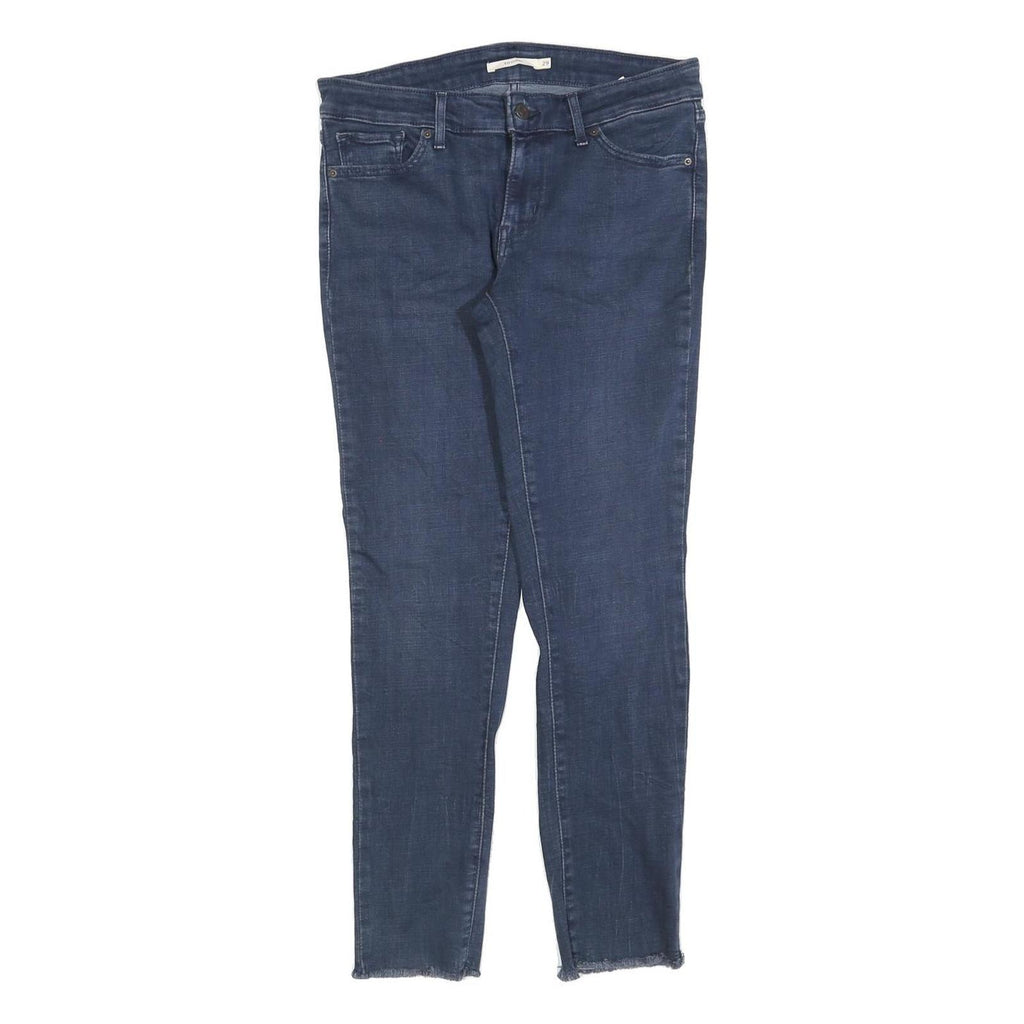 LEVI'S 711 Womens Jeans Blue Slim Skinny Denim Medium W29 L27 Stretch Zip