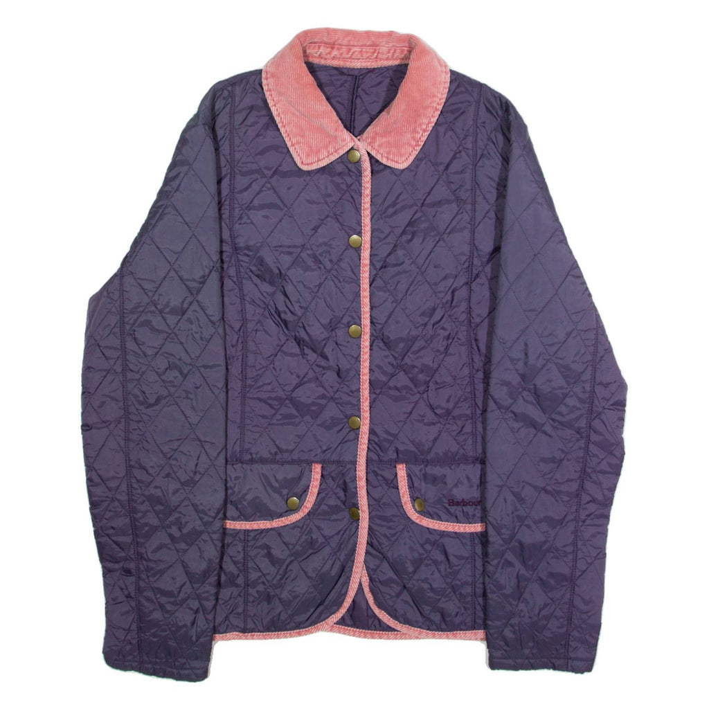 BARBOUR Womens Quilted Jacket Purple Diamond L