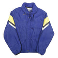 KILLY Mens Blue & Yellow Outdoor Jacket S Nylon Colourblock Zip Pockets Stand-Up