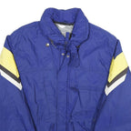 KILLY Mens Blue & Yellow Outdoor Jacket S Nylon Colourblock Zip Pockets Stand-Up