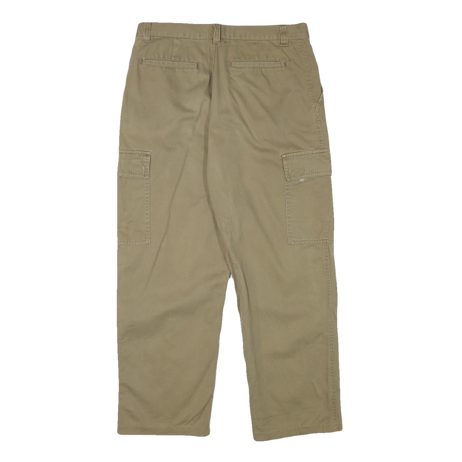 PENMANS Mens Cotton Blend Beige Relaxed Cargo Trousers W32 L27 Pocketed Casual