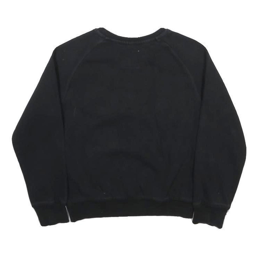 LEVI'S Boys Black Sweatshirt Crew Neck M Cotton Blend Logo Pullover Casual