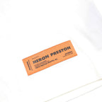 HERON PRESTON Mens White & Orange Graphic T-Shirt S Short Sleeve Crew Neck