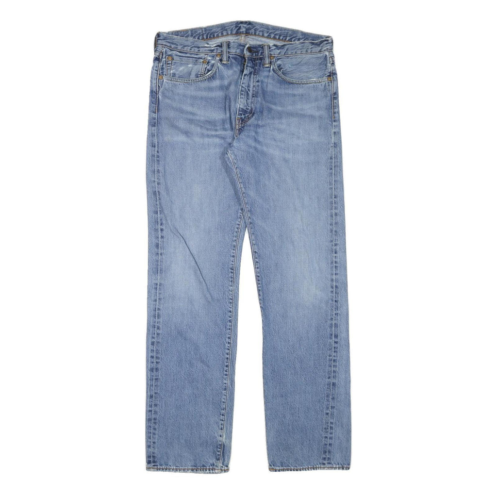 LEVI'S Mens Regular Fit Light Blue Denim Jeans W34 L33 Zip Closure Classic Style